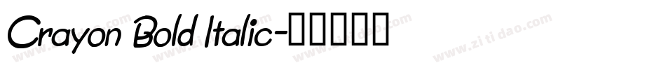Crayon Bold Italic字体转换